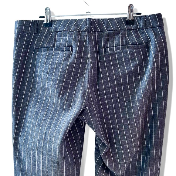 Women's Banana Republic Sloan Stretch Grey Pants with White Checkerboard 8L - Picture 6 of 15